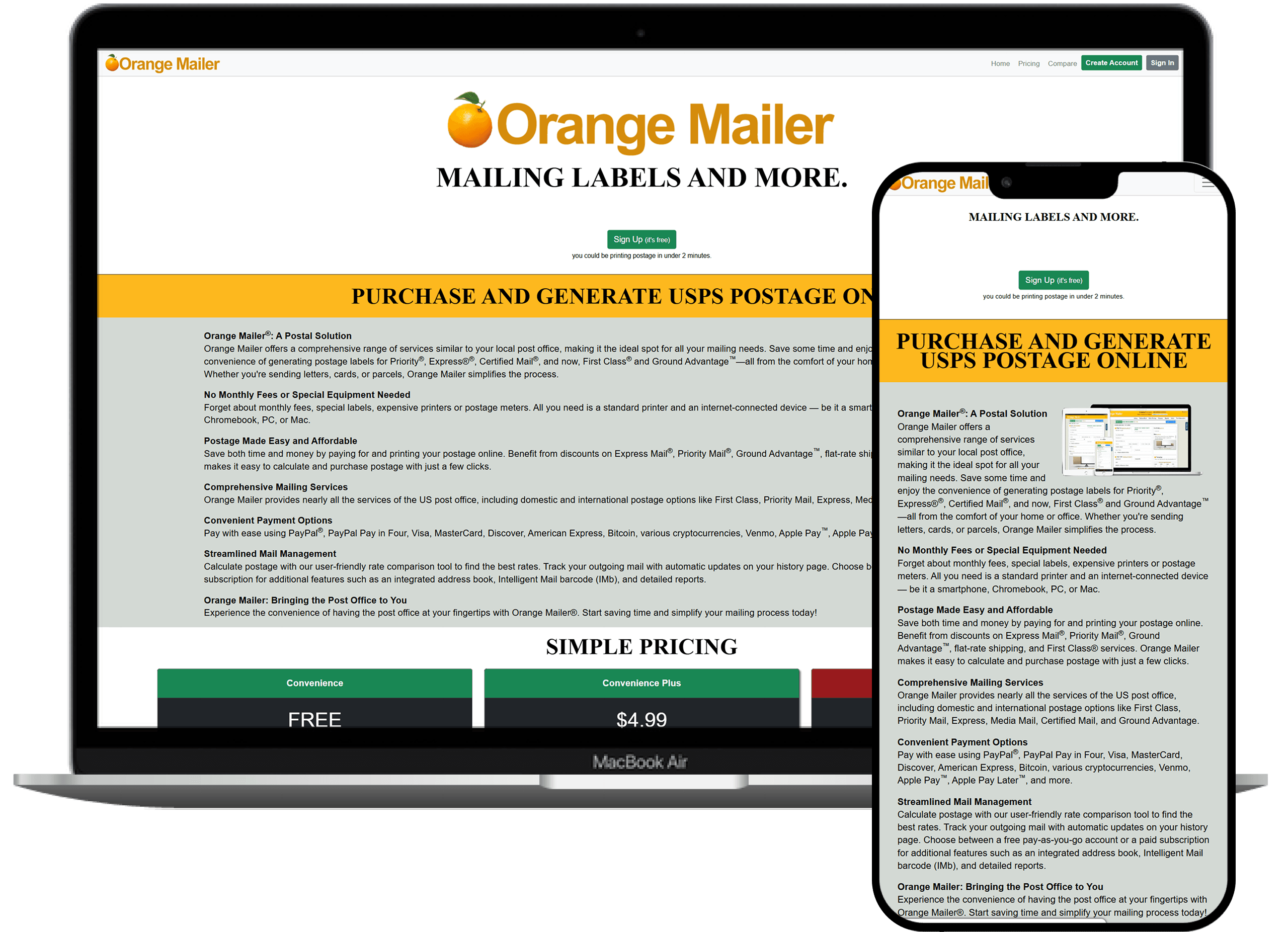 Orange Mailer mockup viking coders